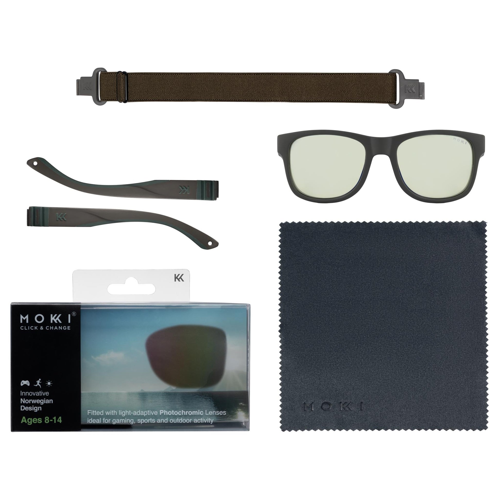 Everything in the box; Mokki Click & Change MultiUse in green